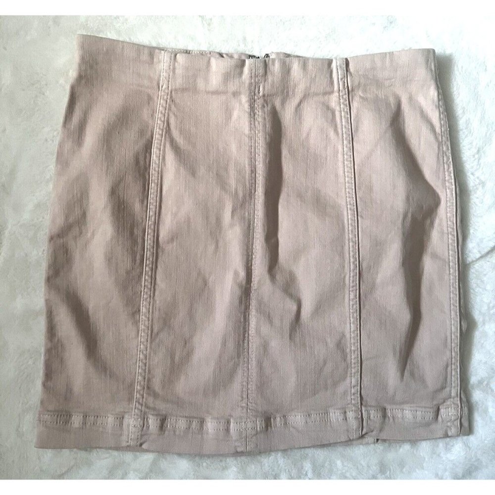 FREE PEOPLE jean denim skirt khaki SZ 6
